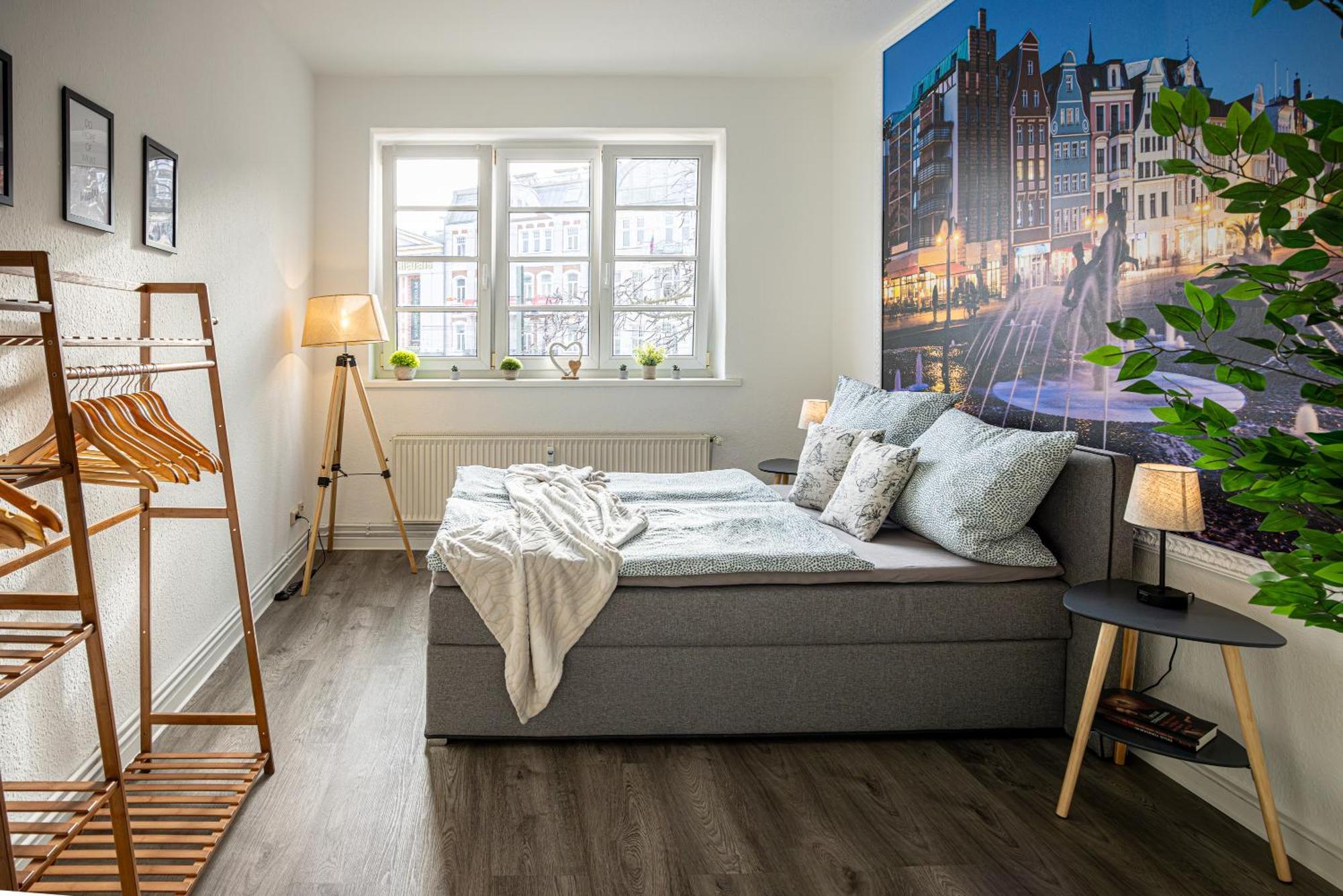 Luxus City Apartment Sauna Balkon Kueche Zentral Rostock Exterior foto